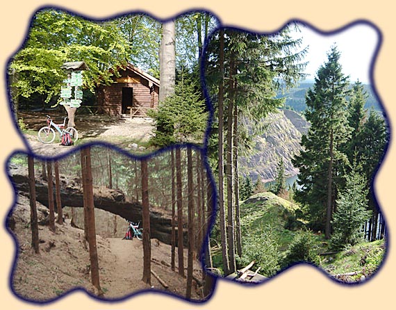 Finsterbacher Hütte, Steinernes Tor, Blick auf die Schmalwassertalsperre